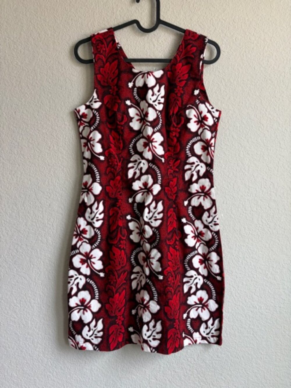 Vintage KYs Floral Shift Dress Made in Hawaii Sz Medium 100% Cotton Tiki Resort - Picture 2 of 8